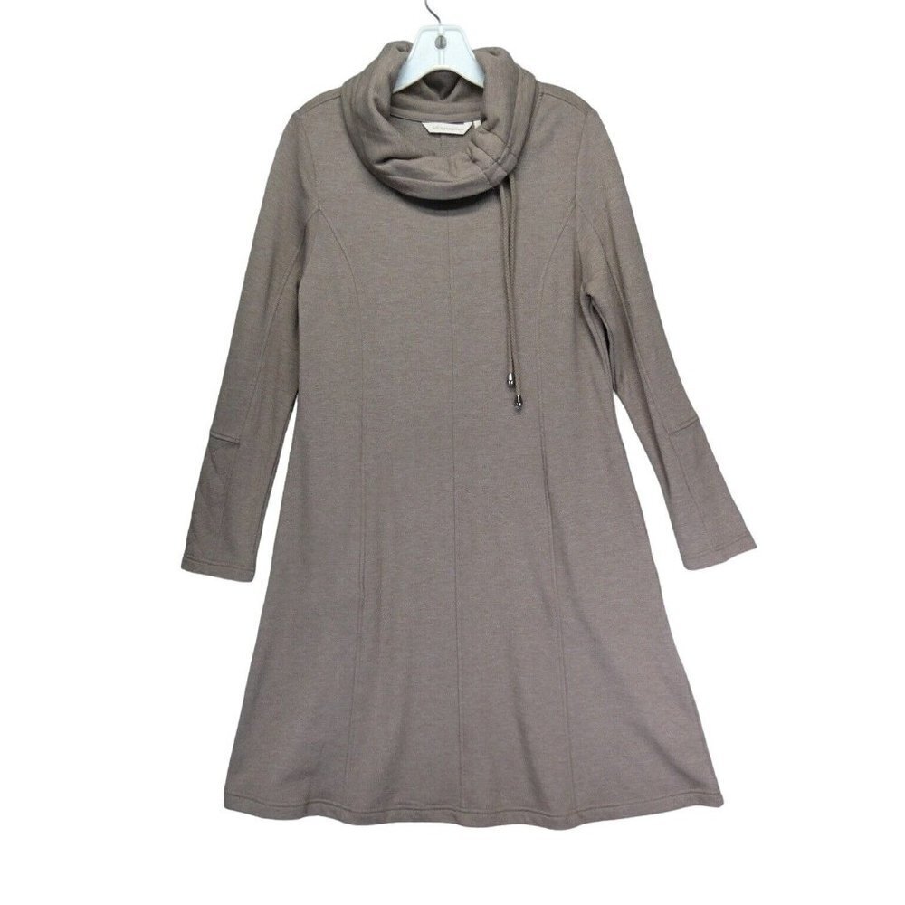 Soft Surroundings Sweatshirt Long Sleeve‎ Dress Size S Lounger Mock Neck Comfort